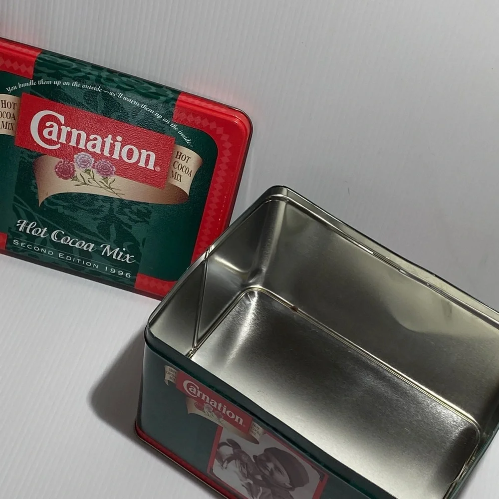 Vintage Tin Carnation Hot Cocoa Tin Vintage Decor